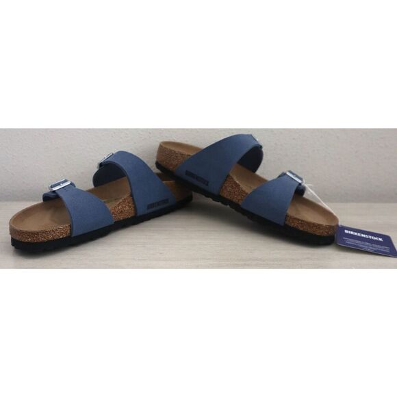 Birkenstock Women's 9 Men's 7 Elemental Blue Vegan Leather Sydney Sandals - Picture 14 of 14